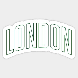 London Green Outline Sticker